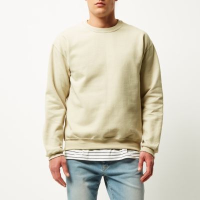 Light brown crew neck sweatshirt